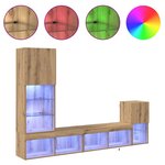 vidaXL Meubles TV muraux Chêne artisanal Bois d'ingénierie