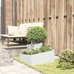 vidaXL Cache-pot de jardin Blanc 60 x 60 x 50 cm Acier