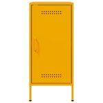 vidaXL Buffets 2 Pièces jaune moutarde 36x39x79 cm acier laminé à froid