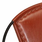 vidaXL Chaise marron cuir véritable