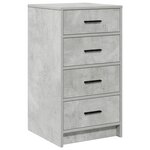 vidaXL Buffet Gris Béton 40x41x75 cm Bois d'ingénierie