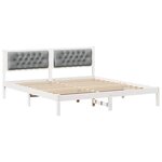 vidaXL Cadre de lit Gris clair 160 x 200 cm Pin massif