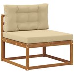 vidaXL Ensemble de canapés d'extérieur 5 pc Naturel et Beige