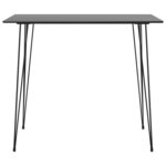 vidaXL Table de bar Noir 120x60x105 cm