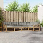 vidaXL Ensemble de canapés d'extérieur 4 pc Blanc et gris clair