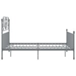 vidaXL Cadre de lit sans matelas gris métal 160x200 cm