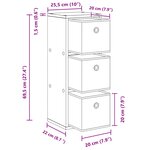 vidaXL Buffet avec tiroir Blanc 25 5 x 22 x 69 5 cm