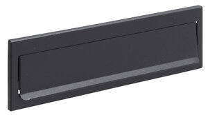 Entrée de boîte aux lettres en acier pour porte mur C-604 23 x 3 cm Noir