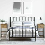 vidaXL Cabinet de chevet avec tiroir 2 Pièces Marron 33 5 x 36 x 70 cm