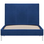 vidaXL Cadre de lit sans matelas bleu tissu 90x200 cm