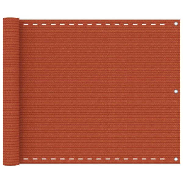 vidaXL Écran de balcon Orange 75x300 cm PEHD