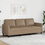 vidaXL Canapé à 3 places Cappuccino 180 cm Similicuir
