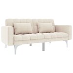 vidaXL Canapé-lit crème tissu
