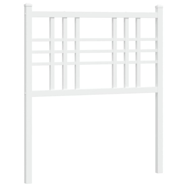 vidaXL Tête de lit métal blanc 75 cm