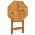 vidaXL Table pliable de jardin Ø70x75 cm bois d'acacia massif