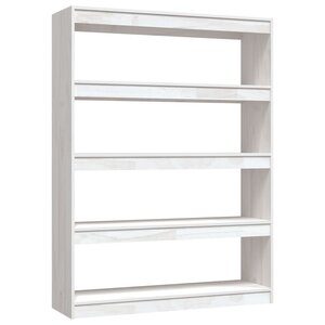 vidaXL Bibliothèque/Séparateur de pièce Blanc 100x30x135 5 cm Pin