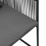 vidaXL Chaises de jardin 4 Pièces Noir et anthracite