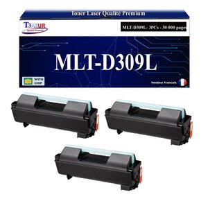 T3AZUR - 3x Toners compatibles avec Samsung MLT-D309L MLTD309L pour Samsung ML5510 ML5510N ML5510ND ML5515ND ML6510 ML6510N ML6510ND ML6515ND