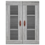 vidaXL Buffet haut Sonoma gris 69 5x34x180 cm Bois d'ingénierie