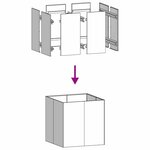 vidaXL Jardinière 80x80x80 cm acier inoxydable