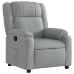 vidaXL Fauteuil inclinable gris clair tissu