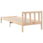vidaXL Cadre de lit extra long sans matelas 90x210 cm bois massif pin