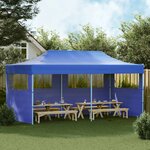 vidaXL Tente de réception pliable bleue 3 x 6 m