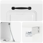 vidaXL Meuble TV mural Montage mural Blanc brillant 59 5 x 31 x 30 cm