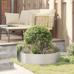 vidaXL Cache-pot de jardin Argent 80 x 80 x 20 cm Acier inoxydable