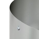 vidaXL Planteur en métal gris Galvanisé Métal Grand Planteur gris Rond