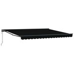 vidaXL Cadre d'auvent Noir 400 × 300 cm Polyester avec revêtement PU