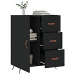 vidaXL Buffet noir 69 5x34x90 cm bois d'ingénierie