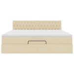 VidaXL Cadre de lit ottoman avec matelas crème 160x200 cm tissu