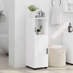 vidaXL Cabinet de salle de bain avec stockage Blanc 30 x 35 x 95 cm
