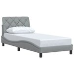 vidaXL Cadre de lit sans matelas gris clair 90x200 cm tissu