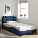 vidaXL Cadre de lit avec lumières LED bleu 80x200 cm tissu