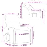 vidaXL Fauteuil inclinable de massage Rouge bordeaux Tissu
