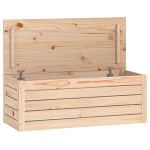 vidaXL Boîte de rangement 89x36 5x33 cm Bois massif de pin