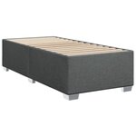 vidaXL Sommier à lattes de lit avec matelas Gris foncé 90x200 cm Tissu