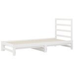 vidaXL Lit coulissant sans matelas blanc 2x(90x200) cm