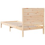 vidaXL Cadre de lit extra long sans matelas 100x220 cm bois massif