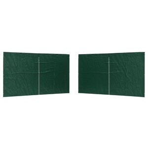 vidaXL Mur de tente de fête 2 pièces 400 x 195 cm Vert PE et acier