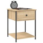 vidaXL Tables de chevet 2 Pièces chêne sonoma 44x45x58 cm bois ingénierie
