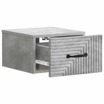vidaXL Cabinet de chevet mural 2 Pièces Gris béton 34 5 x 33 x 20 cm