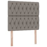 vidaXL Lit avec rangement et matelas Taupe 100 x 200 cm Polyester