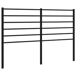 vidaXL Tête de lit de remplacement métal noir 160 cm