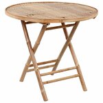 vidaXL Mobilier à dîner d'extérieur pliable 5 Pièces avec coussins bambou