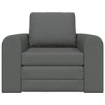 vidaXL Canapé-lit de sol 2-en-1 Gris Foncé 98x71x83 cm Tissu