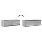 vidaXL Meuble TV sonoma gris 80x31x25 5 cm bois d'ingénierie