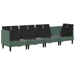 vidaXL Ensemble de meubles pour le salon 4 Pièces Vert Mer Velours